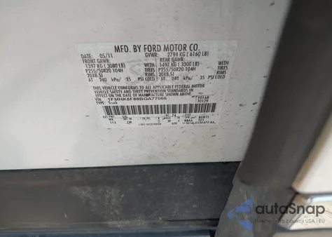 2011 Ford Explorer Limited from USA, damaged, VIN 1FMHK8F88BGA77066